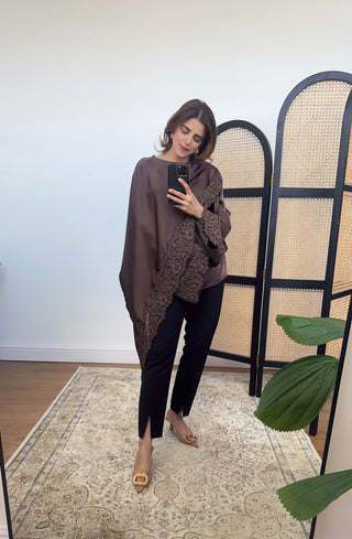 Coco scarf top with lace detail- lana - Fash Focused
