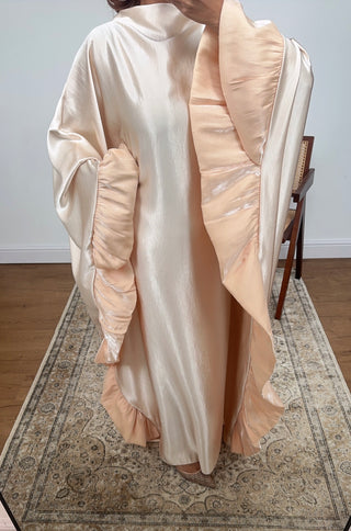 Cream frill kaftan -layana - Fash Focused