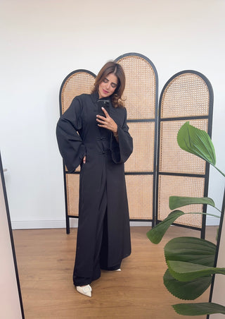 Black mandarin two piece set- ayla
