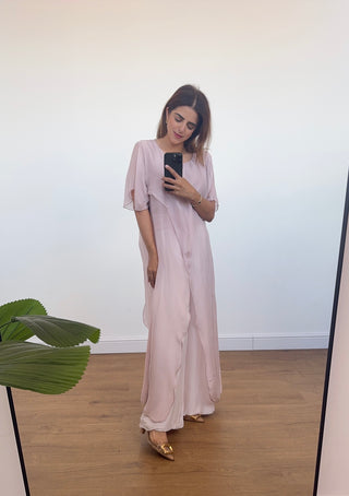 Pink silk split coord- talia - Fash Focused