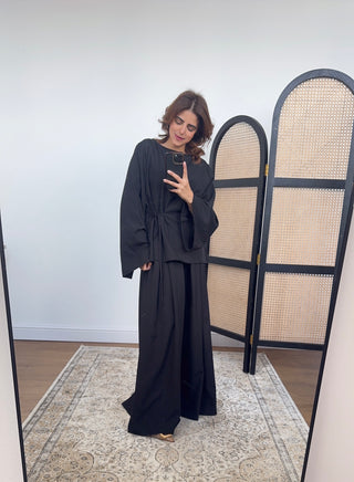 Black wide leg trouser Coord- rira - Fash Focused