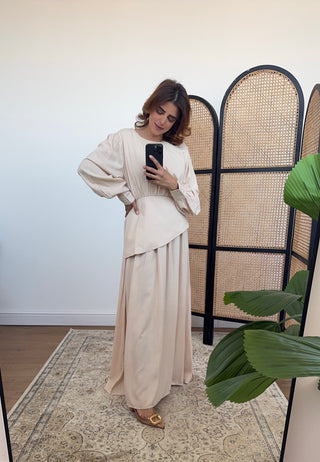 Beige maxi dress - velenzia Beige maxi dress - velenzia