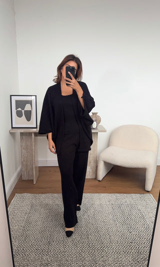 Black three piece knit set- svia