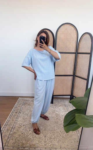 Blue gingham coord- rera