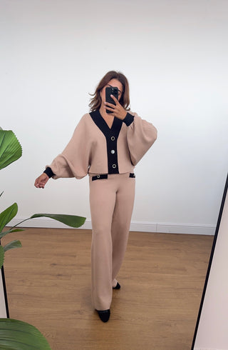 Camel cardigan coord - Eva - Fash Focused