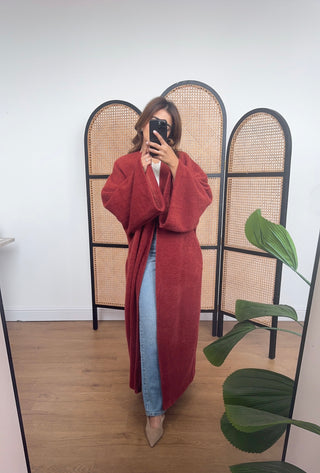 Aya Kimono Coatigan - rust