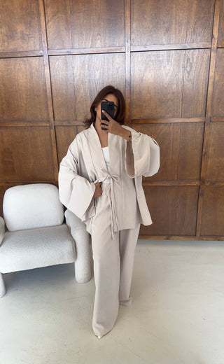 Cream suede coord- dalia