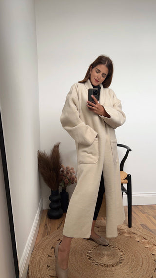 Canan Coatigan in Cream - Fash Focused