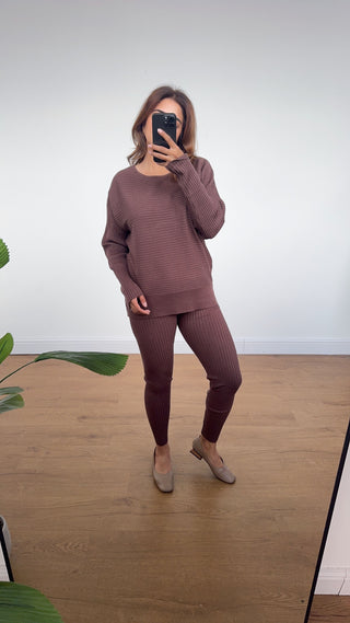 Coco Ribbed Co-ord - Ivy - Fash Focused