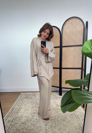 Taupe wrap coord- numa - Fash Focused