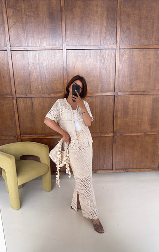Cream Crochet coord- serenity