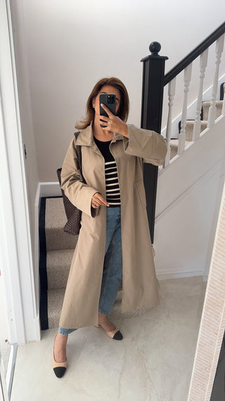 Taupe trench coat- zoya