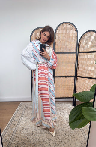 Pastel striped maxi dress- nina