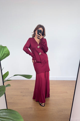 Wine skirt coord  - Fia - Fash Focused