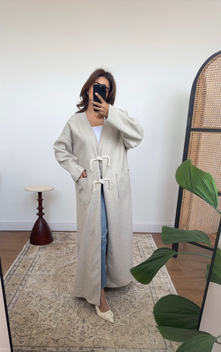 Cream maxi coat- Naya