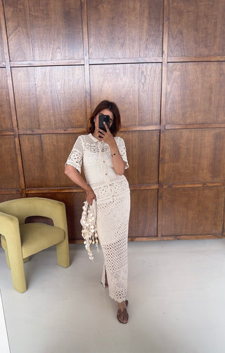 Cream Crochet coord- serenity