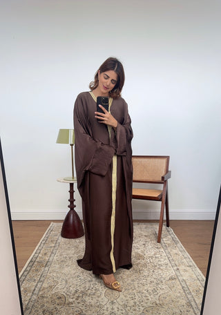 Coco butterfly kaftan with gold detail- fria - Fash Focused