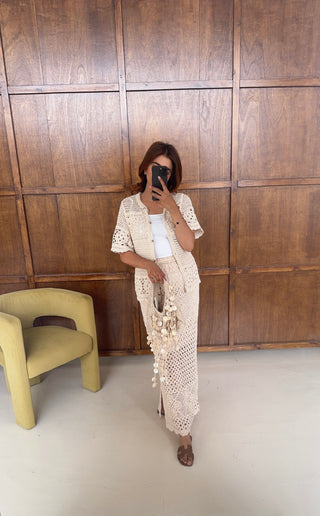 Cream Crochet coord- serenity