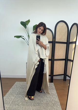 Cream high low top with scarf - ariya - Fash Focused