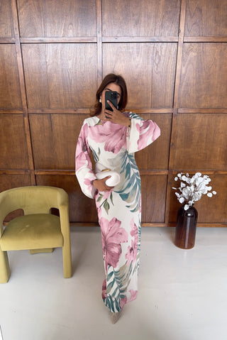 pink paradise floral maxi dress- shaba