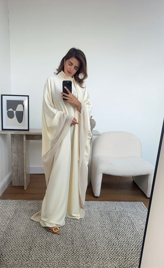 Vanilla high neck long dress with neck scarf- laya