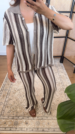 Stripe crochet coord- oia