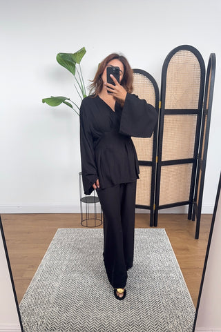 Black pleated coord - Quinn - Fash Focused