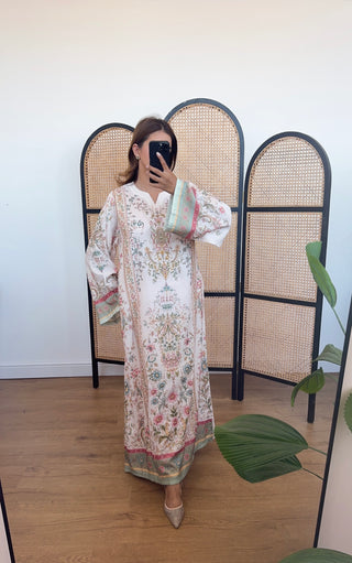 Ivory petal kaftan