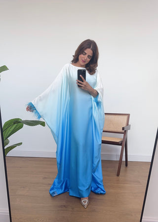 Analia kaftan in ombré dark blue - Fash Focused