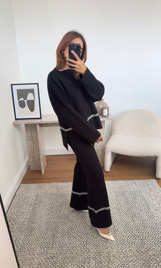 Black knit coord- helma - Fash Focused