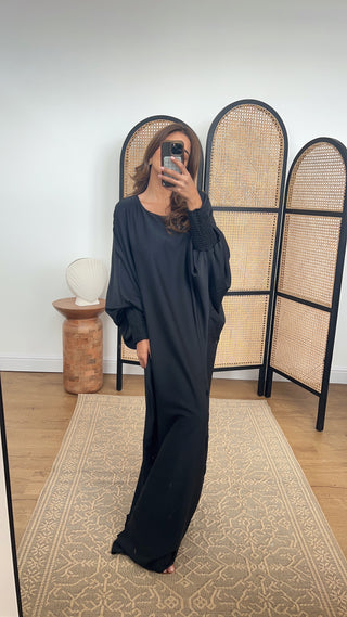 Dina abaya in black - Fash Focused