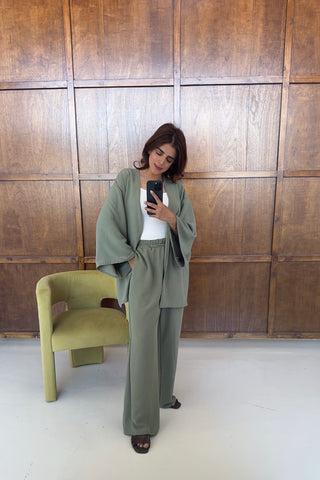 Olive basic relaxed set-solene