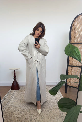 Cream maxi coat- Naya