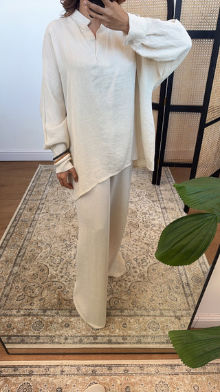 Cream ease coord set - iana - Fash Focused