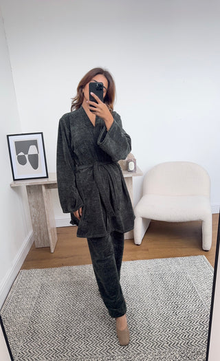 Olive long velvet coord - Amy - Fash Focused