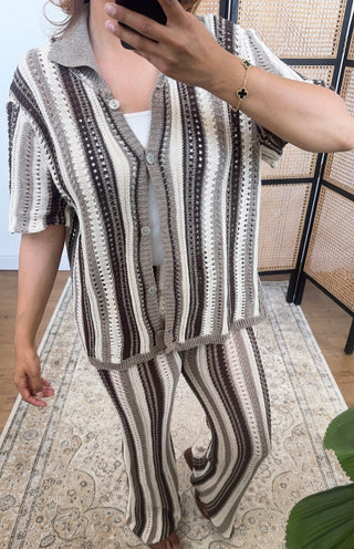 Stripe crochet coord- oia