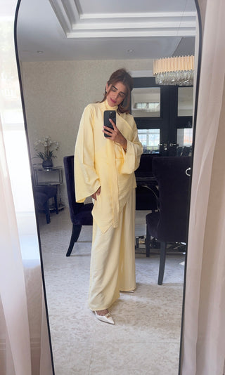 Lemon high neck wrap coord - kani