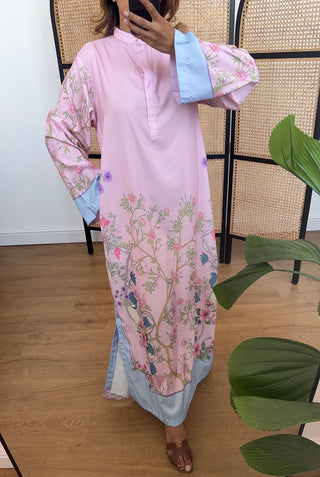 Pink bloom kaftan
