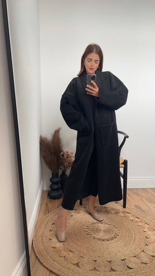 Canan Coatigan in Black - Fash Focused