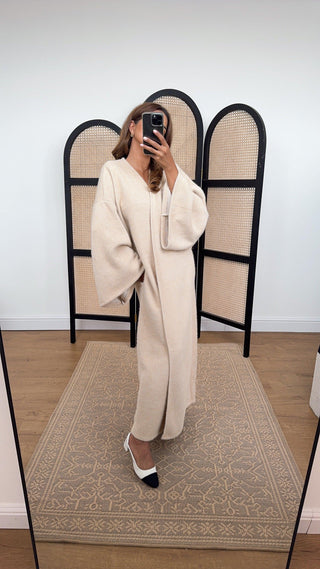 Aya kimono coatigan beige - Fash Focused