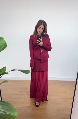 Wine skirt coord  - Fia - Fash Focused