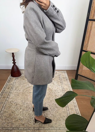 Taupe brushed blazer jacket- iela