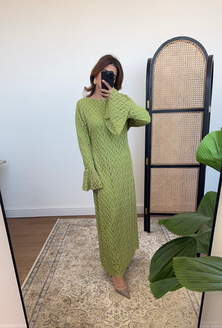 Lime fully lined lace dress- jayna Lime fully lined lace dress- jayna