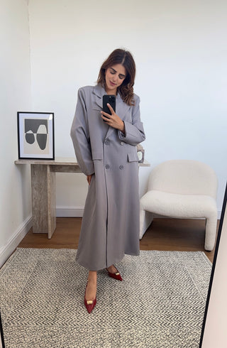 Grey longline blazer - Aria - Fash Focused