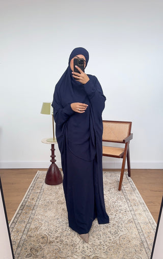 Navy khimar set- kara - Fash Focused