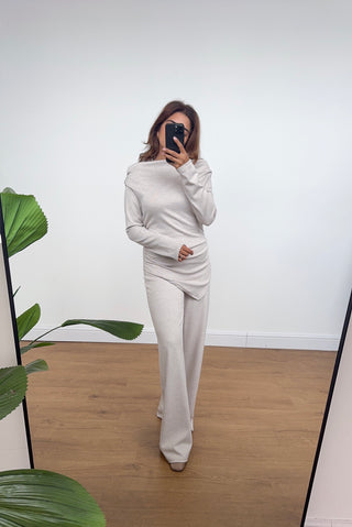 Ivory basic loungewear coord - Verity - Fash Focused