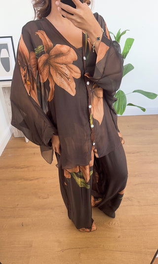 Coco floral chiffon coord - zoya