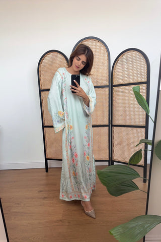 Mint floral kaftan