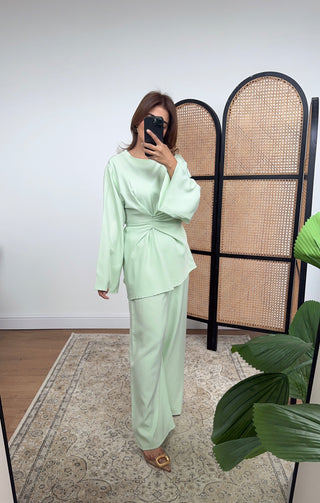 Mint twist tie back coord- viva - Fash Focused