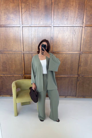 Olive basic relaxed set-solene
